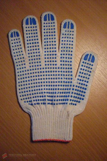  Перчатки с пвх, 4 нити (точка), фото 1 