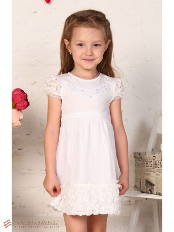  Платье на девочку Снежана кулирка с лайкрой, фото 2 