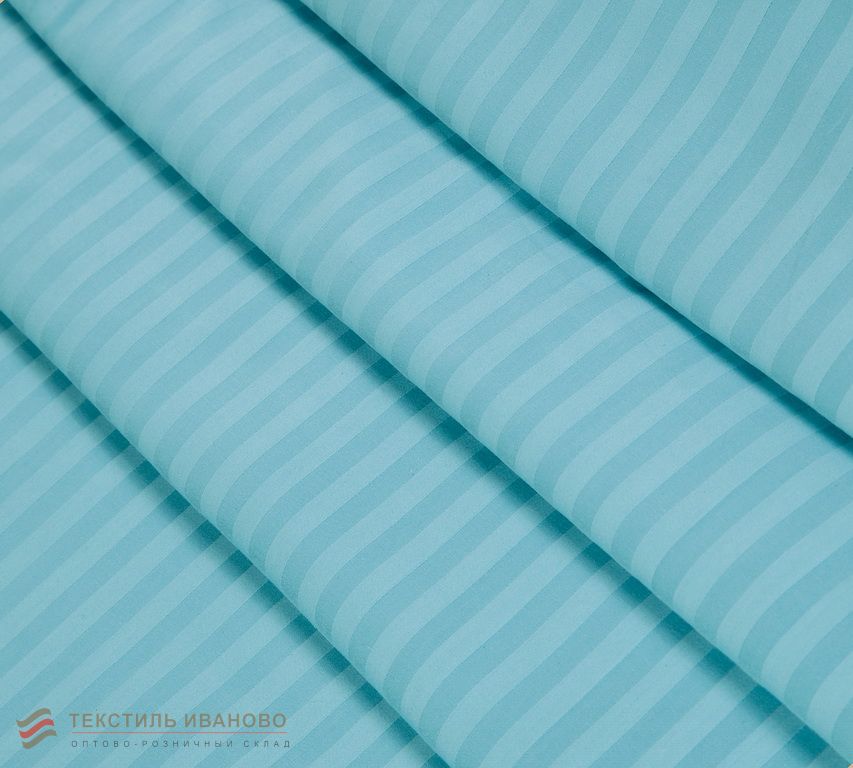  Ткань (сатин-240) с полосой голубой, фото 1 